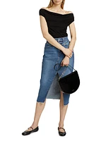 Jagger Denim Midi-Skirt