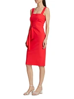 Zinon Sje Draped Bow Cocktail Dress