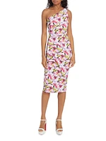 Hiroko Print One-Shoulder Cocktail Dress