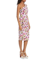 Hiroko Print One-Shoulder Cocktail Dress