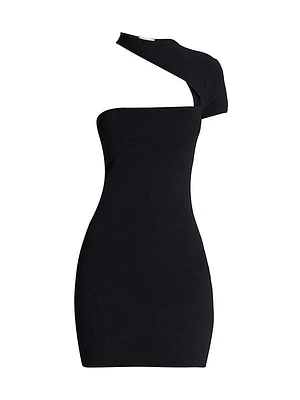 Orka Asymmetric Body-con Minidress