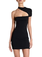 Orka Asymmetric Body-con Minidress