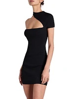 Orka Asymmetric Body-con Minidress