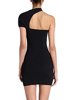 Orka Asymmetric Body-con Minidress