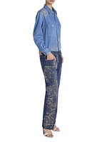 Imane Pieced Denim Jumpsuit