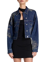 Isleya Embroidered Denim Jacket