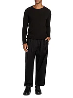 Pleated Cotton Pants
