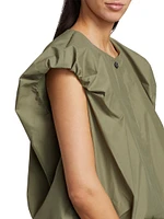 Puff-Sleeve Parachute Blouse