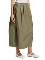 Sartorial Rawness Cotton-Blend Midi-Skirt