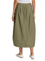 Sartorial Rawness Cotton-Blend Midi-Skirt