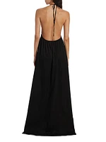 Yoko Cotton Halterneck Maxi Dress