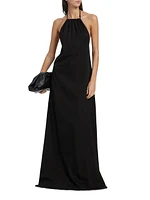 Yoko Cotton Halterneck Maxi Dress