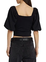 Crop Puff-Sleeve Top