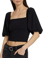 Crop Puff-Sleeve Top