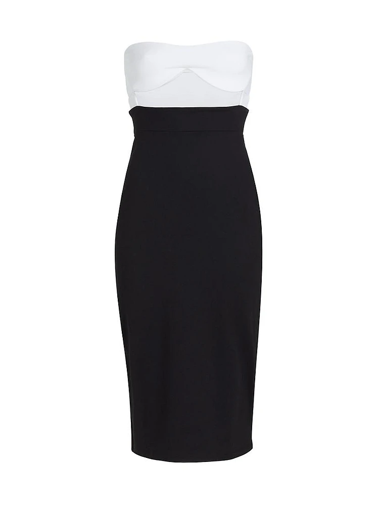 Colorblock Cut-Out Tube Dress