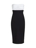 Colorblock Cut-Out Tube Dress