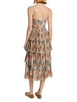 Roanne Floral Tiered Midi-Dress