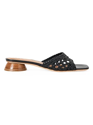 Simone 35MM Crochet Leather Mules