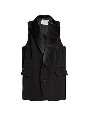 Oversized Single-Breasted Vest