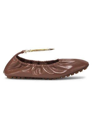 Show Leather Ballerina Flats