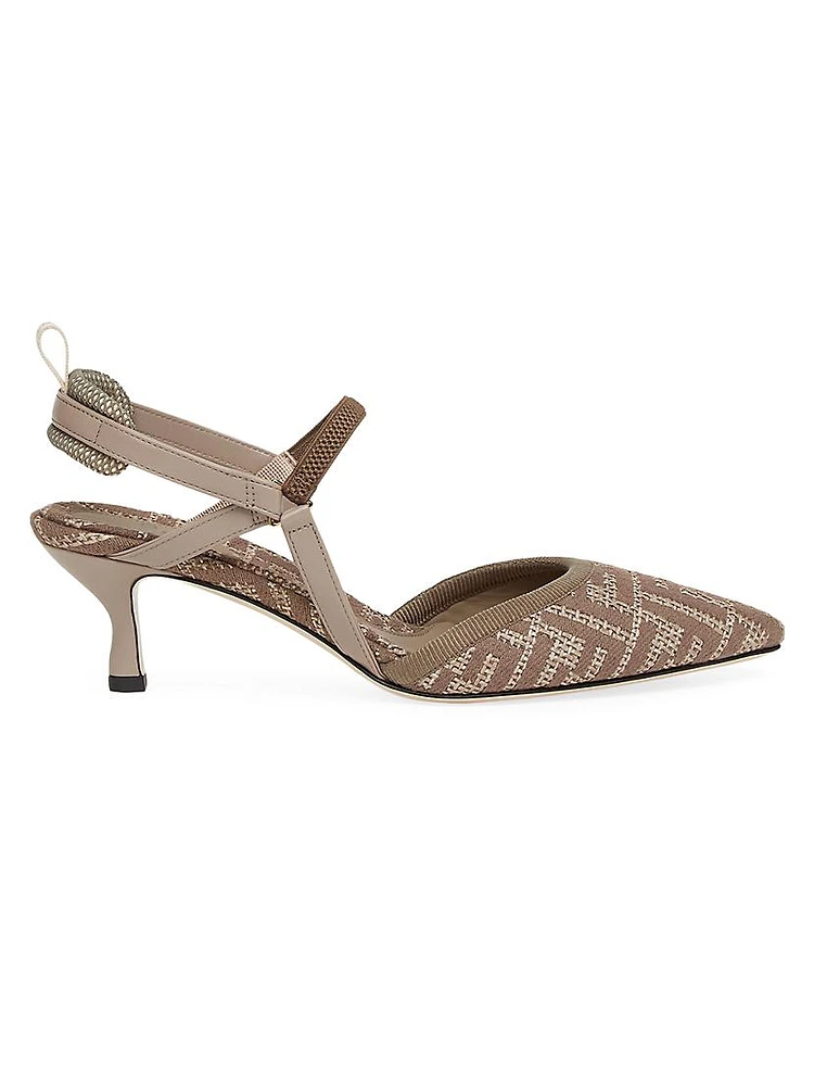 Colibri Lite 55MM Logo Jacquard Slingback Pumps