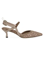 Colibri Lite 55MM Logo Jacquard Slingback Pumps