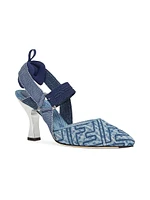 Colibri 85MM Denim Slingback Pumps