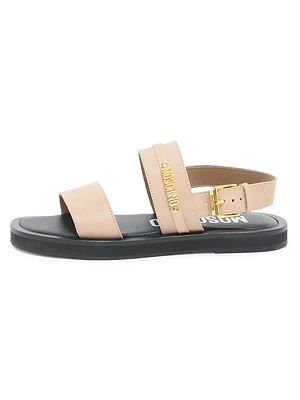 Logo-Engraved Buckle Leather Sandals