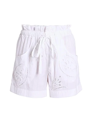 Hidea Drawstring Eyelet Shorts