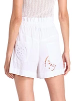 Hidea Drawstring Eyelet Shorts