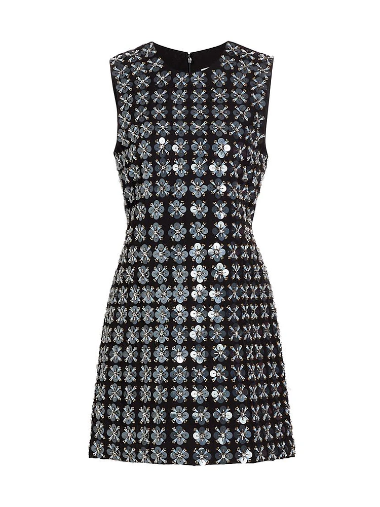 Abigail Beaded & Sequined Minidress