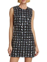 Abigail Beaded & Sequined Minidress