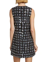 Abigail Beaded & Sequined Minidress