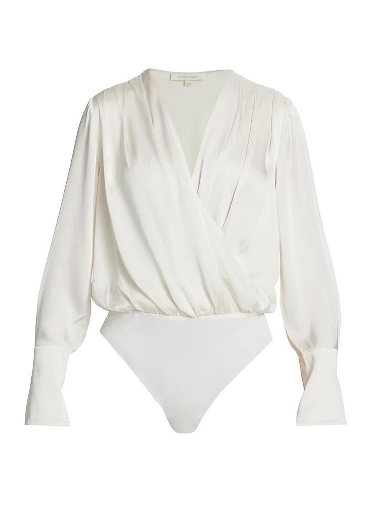 Date Long-Sleeve Satin Bodysuit