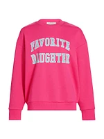 Collegiate Oversized Logo Cotton-Blend Sweatshirt