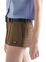 Houndstooth Check Shorts