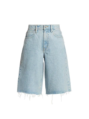 Grace High-Rise Wide-Leg Denim Shorts