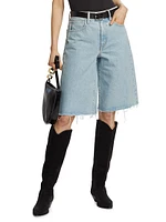 Grace High-Rise Wide-Leg Denim Shorts