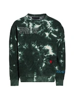 Tie-Dye Cotton Crewneck Sweater