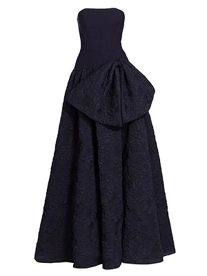 Strapless Stretch Crepe Gown