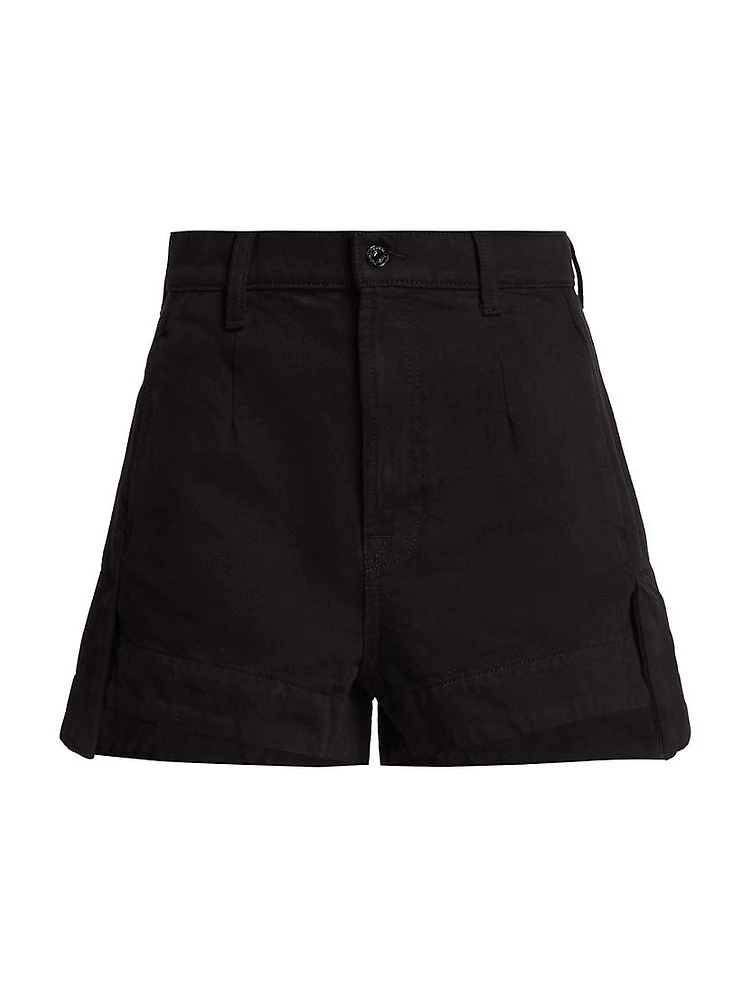 Tailored Slouch Step Hem Shorts