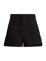 Tailored Slouch Step Hem Shorts