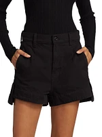 Tailored Slouch Step Hem Shorts