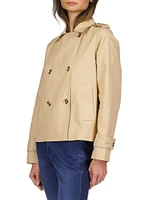 Cropped Double-Breasted Trench Coat