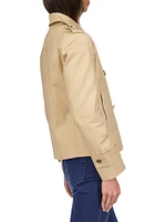 Cropped Double-Breasted Trench Coat