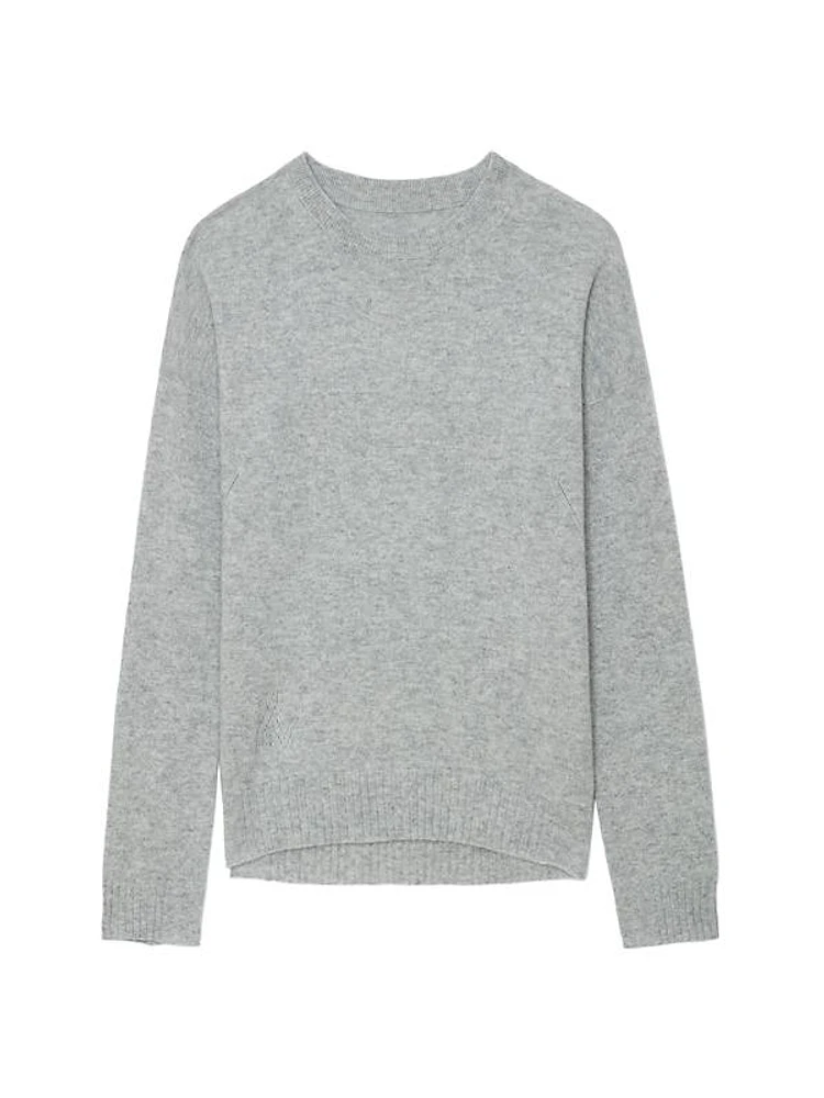 Cici Cashmere Star-Patch Sweater