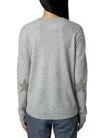 Cici Cashmere Star-Patch Sweater