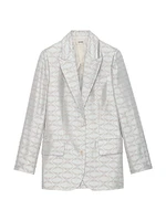 Jacquard Wing Blazer