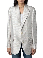 Jacquard Wing Blazer