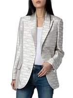 Jacquard Wing Blazer